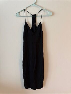Forever 21 Black Spaghetti-Strap Midi Sheath Dress